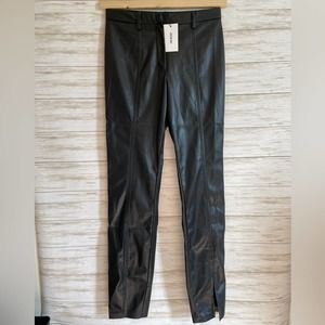 NWT Jason Wu Vegan Leather Pant Split Hem